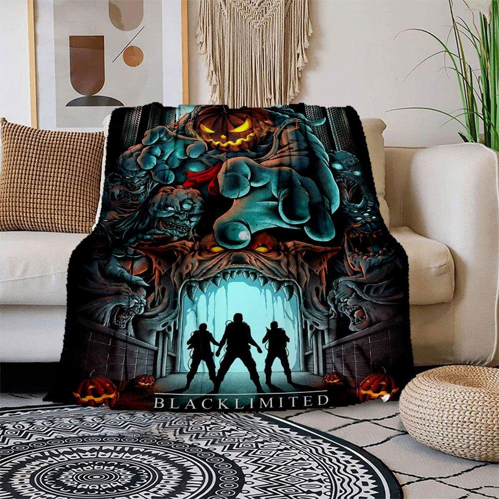

BlackLimited Bangkok Halloween Horror Poster T-ShirtBlanket Flannel Throw Blanket for Sofa, Bed, Travel, Camping, Office 100x150cm