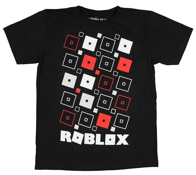 

Roblox Boy s Red & White Logo Black Short Sleeve Tee, Size 8. New w/ Tags! 160