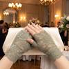Breathable Mesh Fingerless Gloves Flower Pattern Arm Sleeve Lace Sunscreen Gloves  Tattoo Covering