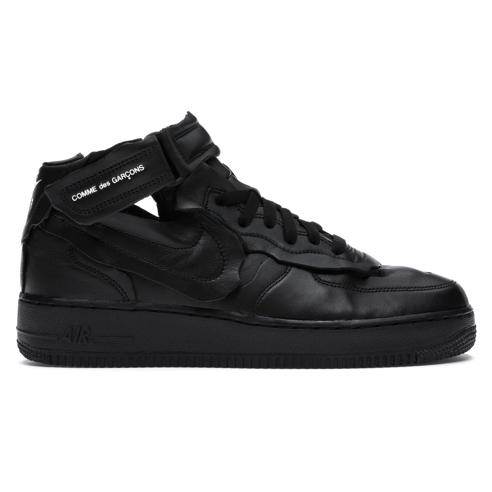 

Черные кроссовки унисекс Nike Comme des Garçons x Air Force 1 Mid Triple DC3601-001