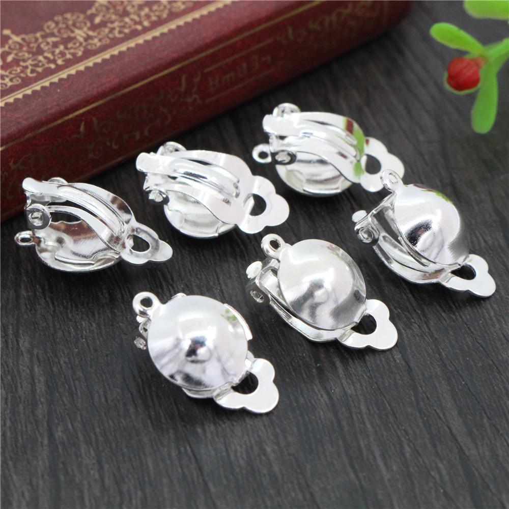

Pack of 20 Silver-Plated Iron Earring Backs, 12mm, 30g for DIY Stud Accessories 20 pcs/pack срібний
