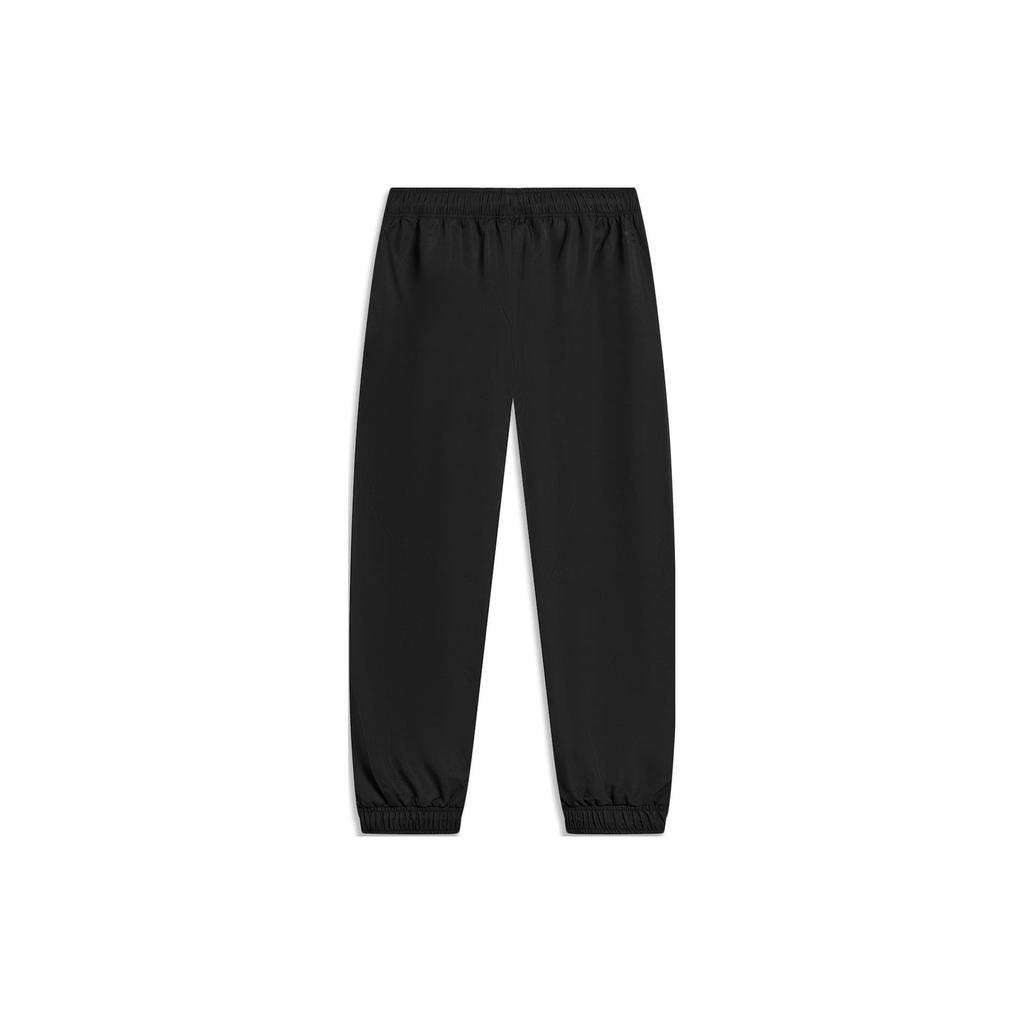 Li Ning Logo Letter Print Multi Pocket Knitted Sports Pants Men Pants Black AYKT875-1