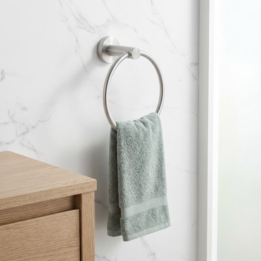 Stainless Steel Towel Ring Rustproof Towel Rack Modern Hand Towel Ring  Space Saving