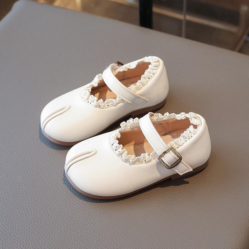 

Весенне-осенние детские балетки Простые Лолита Девочки Принцесса Кожаная обувь Для ходьбы Универсальные Милые Плиссированные Детские Повседневные туфли 31 бежевый