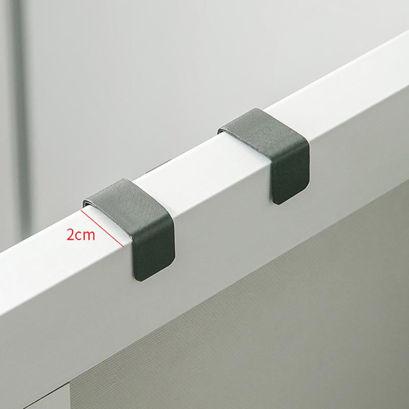 2er-Pack Bohrerfreie Schranktürhaken, Kohlenstoffstahl, Multifunktionale Badezimmer-Wandhaken