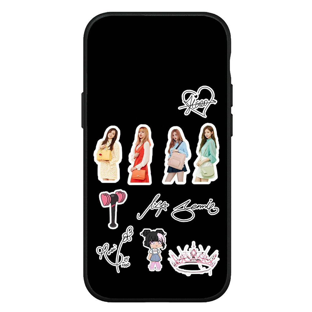 for Motorola Moto Edge 70 60 50 G54 G86 Samsung Galaxy S25 iPhone 17 16 15 Xiaomi Redmi Note 14 13 Pro Max Phone Case Kpop Pinks Korean Black Cover