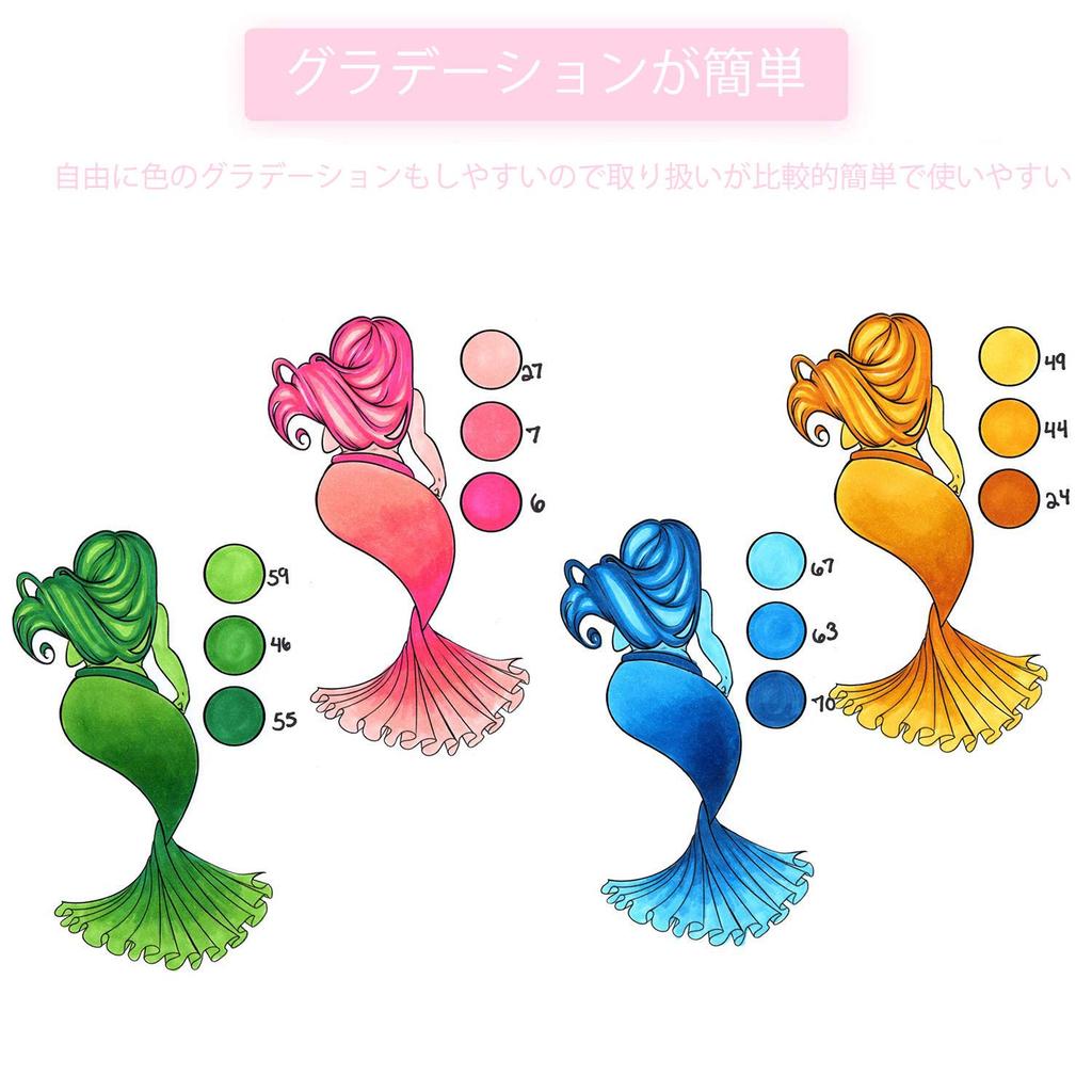 Ohuhu Marker 100 101 Thick and Fine Illustration Comic Alcohol Art Color Oahu Series Pens, Colors, Pens, Ends, Markers, Pens, Supplies, Set,