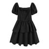 Hepburn style little black dress niche design dress women's summer new waist art high-end short skirt explosion