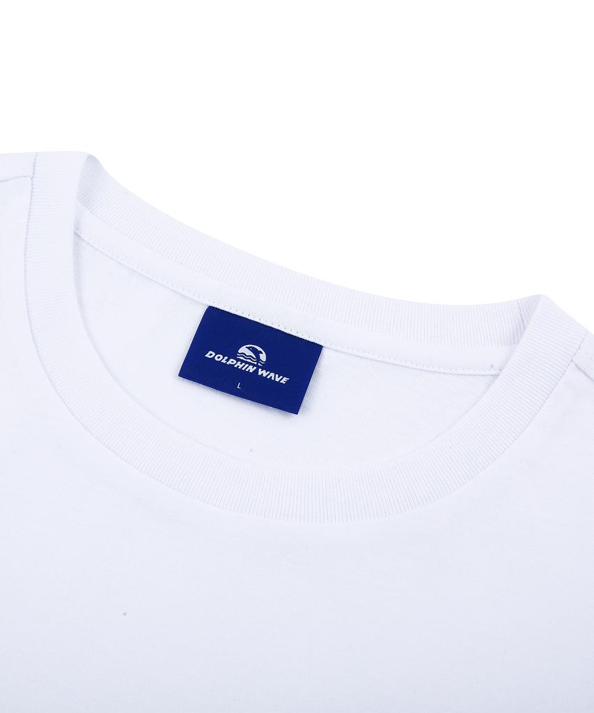 DOLPHIN WAVE APPAREL [Set] Dolphin Mini Chain Embroidery 16-Count Short Sleeve T-Shirt White & Arch Logo Single-Pleat Shorts Black