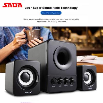 SADA D-202 Wired Mini Portable Combination Speaker for Notebook Desktop Computer Horn Subwoofer