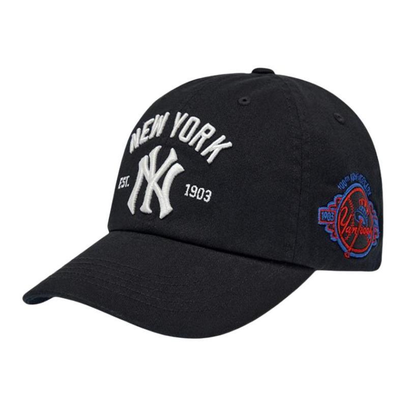 Хлопковые Бейсболки MLB Унисекс Черные Модные 3ACPB105N F