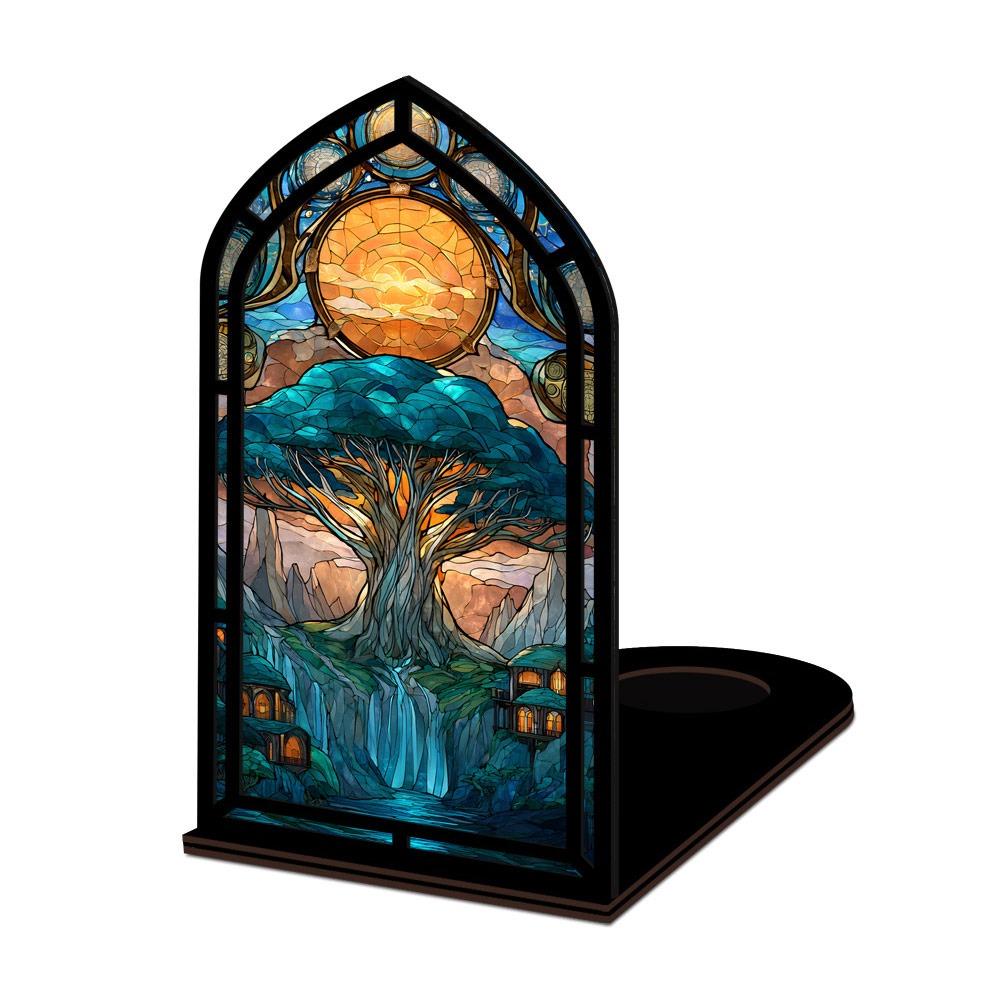 Gothic Arch Design Book Nook Acrylic Light-transmitting Table Setting  Tabletop Display