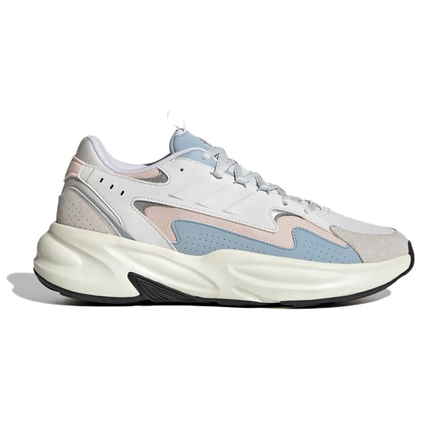 Adidas Ozwave Cushioning Durable Low-Top Dad Shoes Unisex Sneakers White Pink Blue IE6058