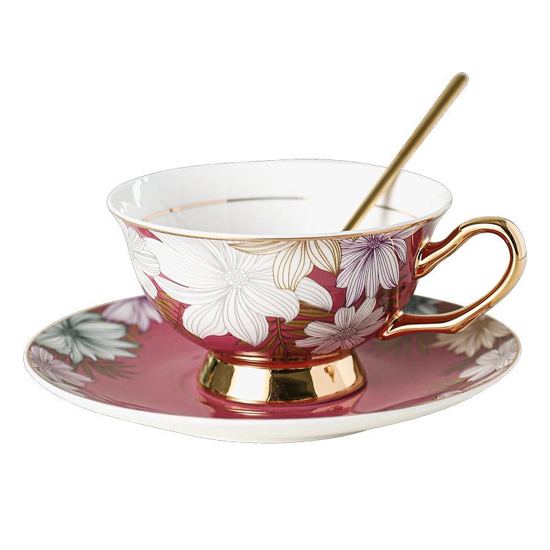Ceramic coffee cup high-end exquisite high-end sense niche bone china household British afternoon tea tea set gift box