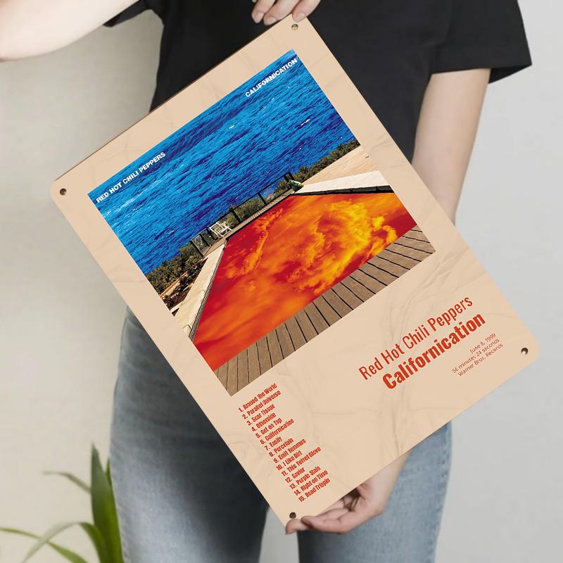 

Red Hot Chili Peppers Californication Album Cover Art Metal Tin Sign Vintage Music Poster Wall Decor 20x30cm（7.8x11.8inch）