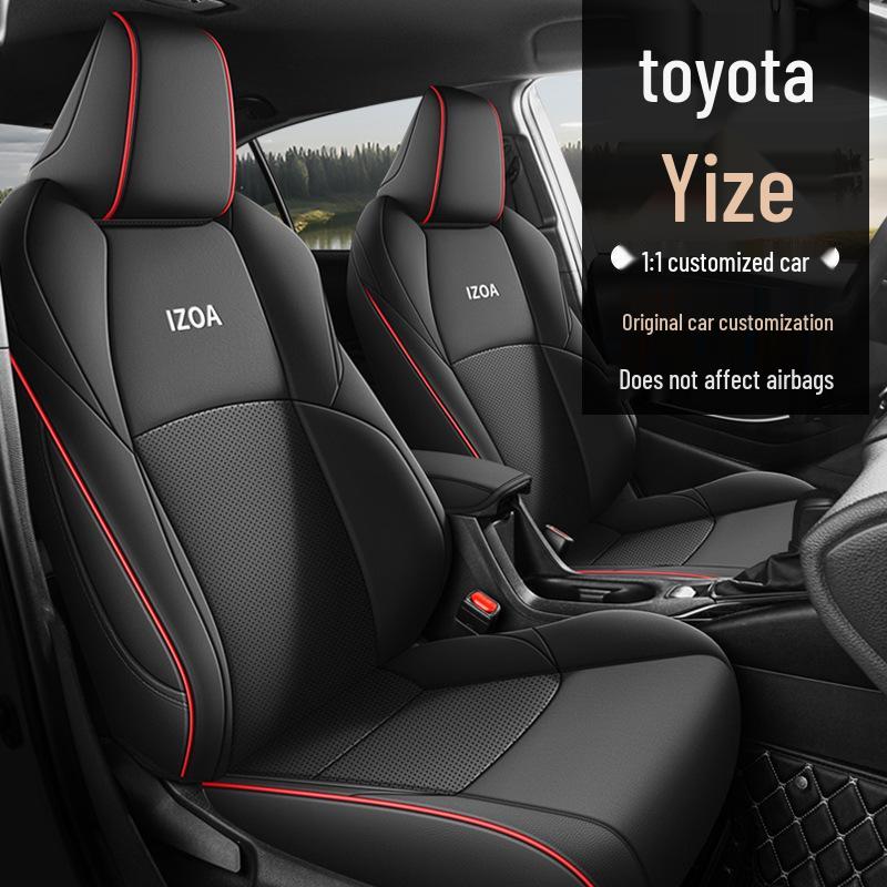 Toyota IZOA CHR Leather Car Seat Covers, Universal, All-Season, Fully Enclosed Cushions.