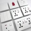 White UK Standard 13A USB Wall Socket Panel,Universal 18W Type-c Quick Charge Socket Plug,Wall Light Switch Electrical outlet