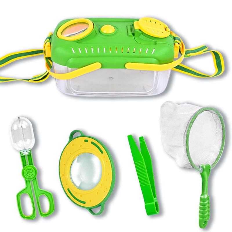 Children's Outdoor Insect Observation Set: Lighted Magnifier Box, Insect Net, Exploration Toy