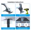 Adjustable Long Wall Mounting Kit Adjustable Roof Bracket Mount Elbow Pipe Adapter Support Accessories Easy Installation