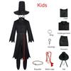 Children Demon Hunters Saja Boys Cosplay Costume Halloween Girls Boys Kpop Saja Costume Tops Pants Hat Earrings Set Party Stage