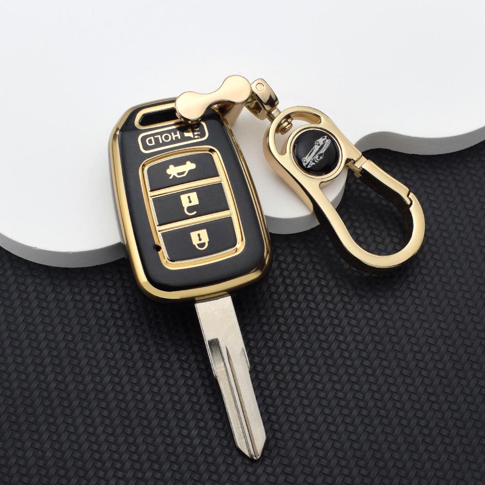 Soft TPU Car Remote Key Case Cover Keychain for Honda Accord Civic CRV HRV HR-V Jazz 2013 2014 2015 2016 Key Fob Shell Protector