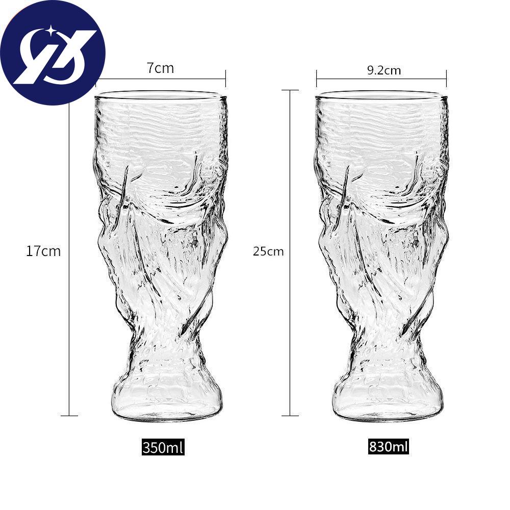Gift Craft Souvenir 2022 Beer Mug Glass Cup Football Model Drink Bottle
