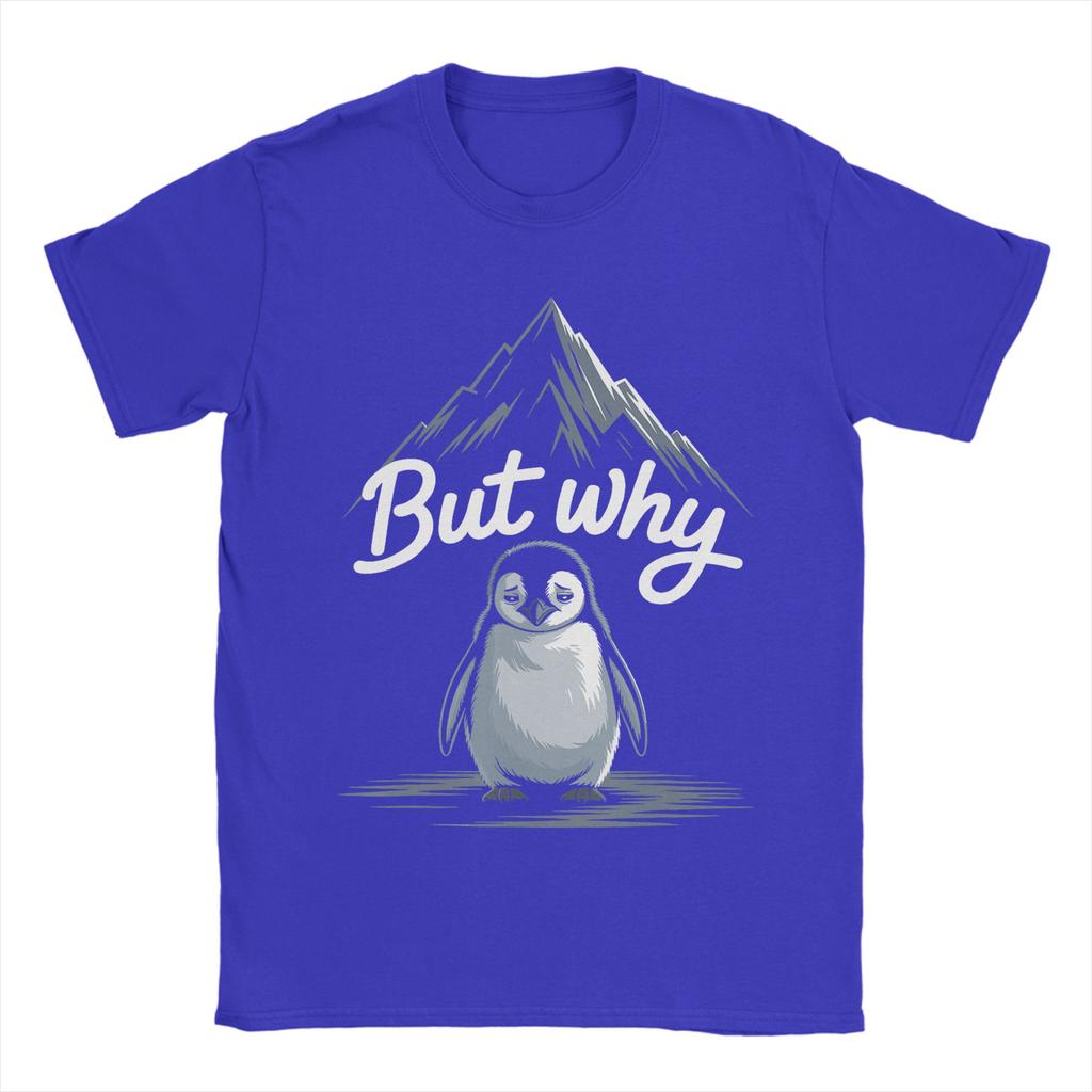 Trendy Nihilist Penguin ButWhy Mountain LonelyPenguin Cotton T Shirt For Couple Summer Vintage T Shirts Breathable Tees
