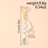Fashion Star Moon Keychain Crystal Pearl Key Ring Pendants for Women Girls Handbag Decor DIY Handmade Key Chain Gifts
