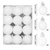 24Pcs 3cm Christmas Baubles Plastic Christmas Ball Ornament  Home Garden Decoration