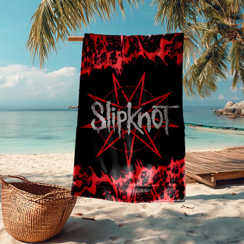 Slipknot Mode Strandtuch: Ideal für Sommerabenteuer Weich, saugfähig und schnell trocknend geeignet zum Schwimmen und Baden