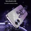 For Oppo A17 4G Cellphone Case Rabbit Design PC+TPU Cover with Kickstand