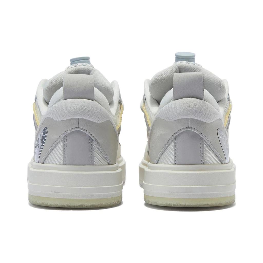 Li Ning We I Swag Bequeme Weiche Elastische Rutschfeste Low-Top Kürbisverschluss Low-Top Brot Skateschuhe Damen Sneaker Mikro-Kristall-Grau AECT054-4