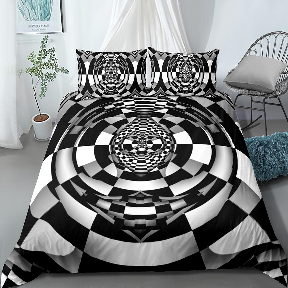 Abstract Duvet Cover King/Queen Size Modern Gothic Simple Strokes Face Bedding Set Abstraction Art 2/3PCS Polyester Quilt Cover