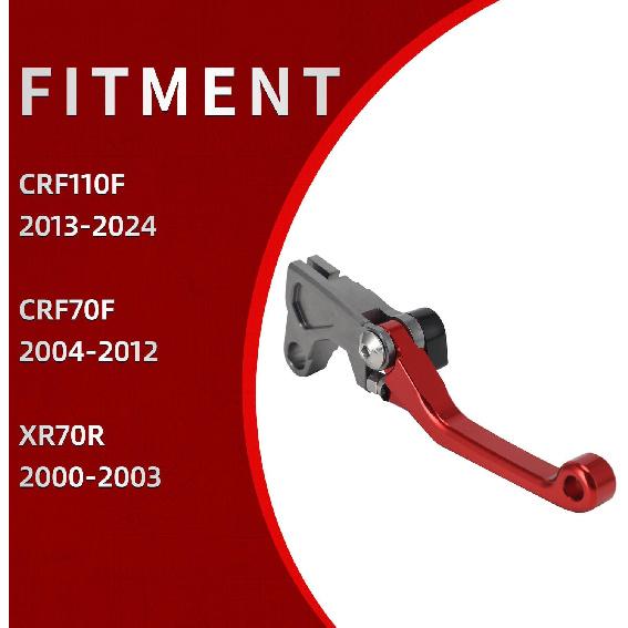 Dirt Bike Brake Lever Pivot Levers Adjustable CNC For CRF 110 CRF110F 2013-2024 CRF70F 2004-2012 XR70R 2000-2003 Dirt Pit Bike Red
