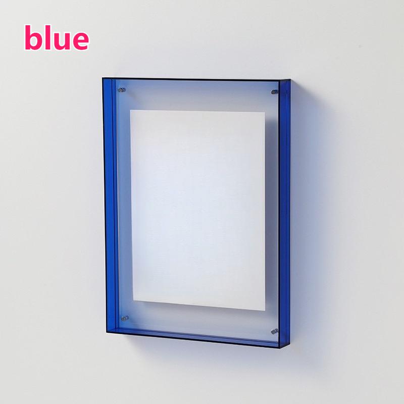 Colorful Acrylic Photo Frame Table Wall Hanging Ins Transparent Acrylic Picture Frame Poster Display Stand Home Ornaments Decor