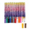 Set di Pennarelli per Nail Art 0,5 mm Punta Fine Impermeabile Asciugatura Rapida Pennarelli per Pittura Unghie Fai da Te per Principianti 12 Pezzi