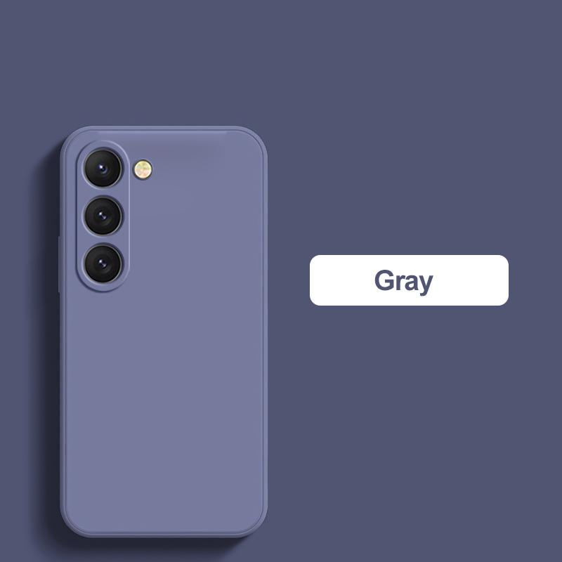 

Для Samsung S24 S23 S22 Ultra Plus Чехол квадратный жидкий силиконовый мягкий чехол для Samsung Galaxy S24 S23 S22 Ultra S24 Plus S24Ultra S23 серый