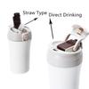 Nerezová termoska na kávu, Termohrnek se slámkou, Cestovní hrnek do auta, Vakuové lahve pro ženy a muže, 400 ml