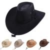 Linen Western Cowboy Hat Wide Brim Beach Sunscreen Cap Elegant Summer Sun Hat  Holiday