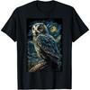 Owl Starry Night Van Gogh Style Birds Lover Owl Mom & Dad T-Shirt