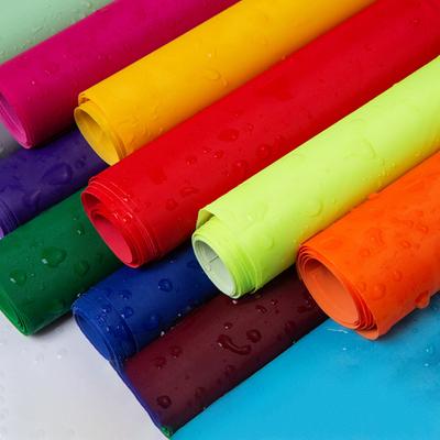 Thin Polyester Taffeta Waterproof Fabric Umbrella Parasol Raincoat Tent PU Coated Home Textile by the Meter Barracas