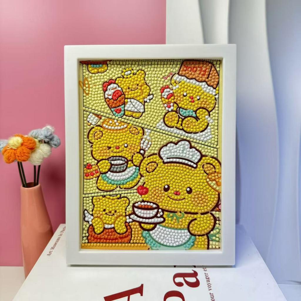 Children'S Diamond Painting Framed Handmade Diy Material Bag Sanrio Diamond Paste Painting Concentration Toy