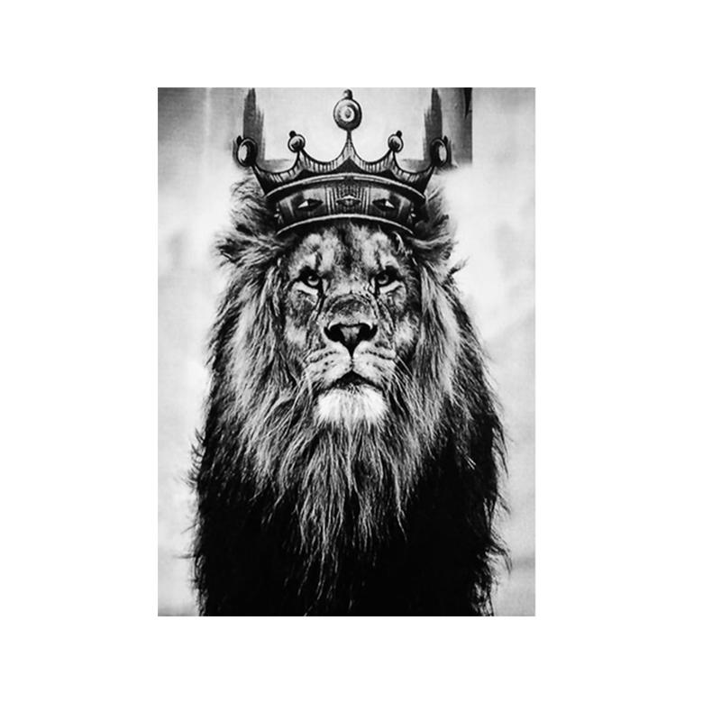 König der Löwen, Tierkunst, Leinwand-Poster und Drucke, moderne Malerei, Wandbilder für Wohnzimmer, Heimdekoration, Cuadros