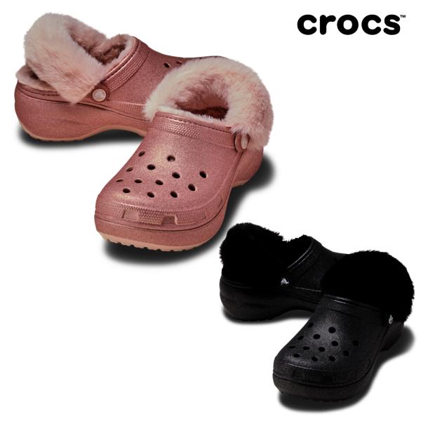 Женские CrocS S claSSic Платформа Меховая подкладка Блестящие Клоги 2 типа 211922 001 И Другие Сандалии CrocS Рукав... 2119226UR (quartz)/W6(230)