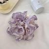 Women's Purple Flower Chiffon Gopchang Scrunchie Hairband