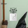 Switch Panel Decoration Halloween Skeleton Light Sticker, Electric Decal, Removable Home Decor Sticker Decals, PVC Waterproof Wall Art for Bedroom