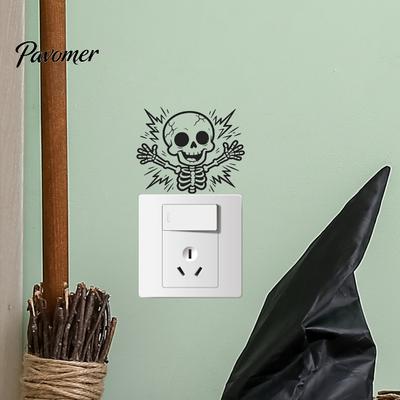 Schalter Panel Dekoration Halloween Skelett Licht Aufkleber, Elektrischer Aufkleber, Abnehmbare Wohnkultur Aufkleber, PVC Wasserdichte Wandkunst für Schlafzimmer