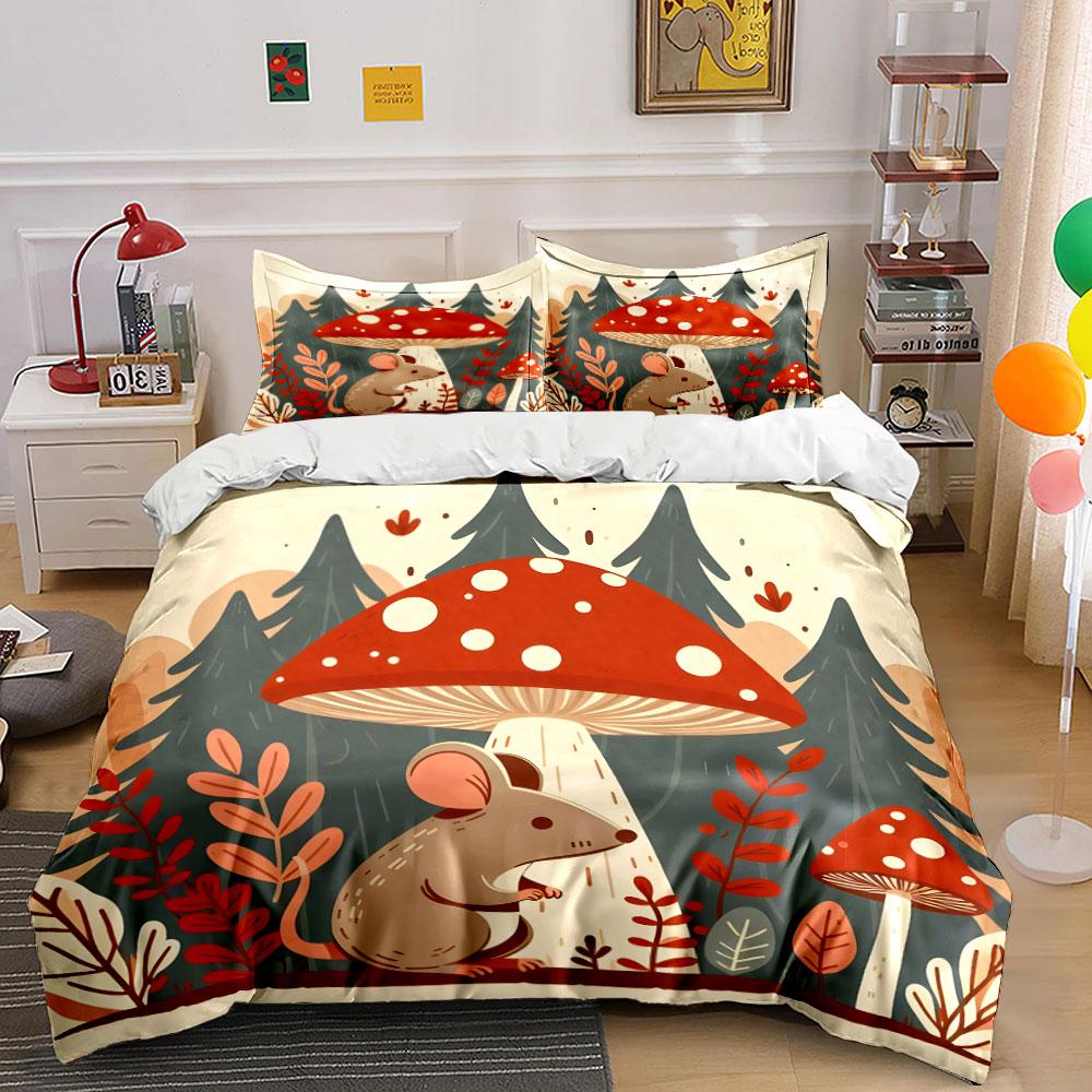 Tiny Forest Creature Three-Piece Set Exquisite three-piece bedding set gift for kids and adults