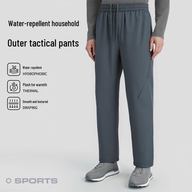 Jeep Men's Winter Fleece-Lined Straight-Leg Casual Business Pants