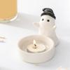 Ceramics Cute Ghostly Figurine Candle Holders Halloweens Tealight Holders Candlestick Table Decors for Festivals Party